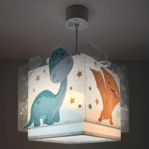 Dalber 63452 - Detský luster BABY DINOS 1xE27/15W/230V pestrofarebný