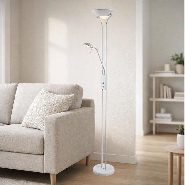 Brilagi - Stmievateľná stojacia lampa SCARLETT 1xR7s/230W/230V + 1xG9/40W biela