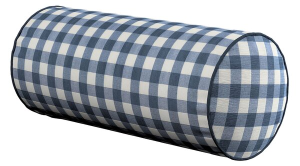 Jednoduchý valcový vankúš farba produktu tmavomodrá látka vzorované