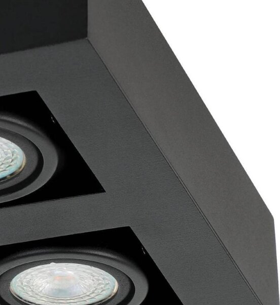 Eglo 31065 - LED bodové svietidlo MENDOZA 4xLED/4,7W/230V 3000K čierne