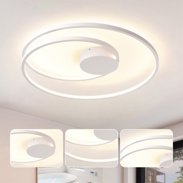 Brilagi- LED stmievateľné stropné svietidlo TWISTER LED/75W/230V pr. 70 cm biela + DO