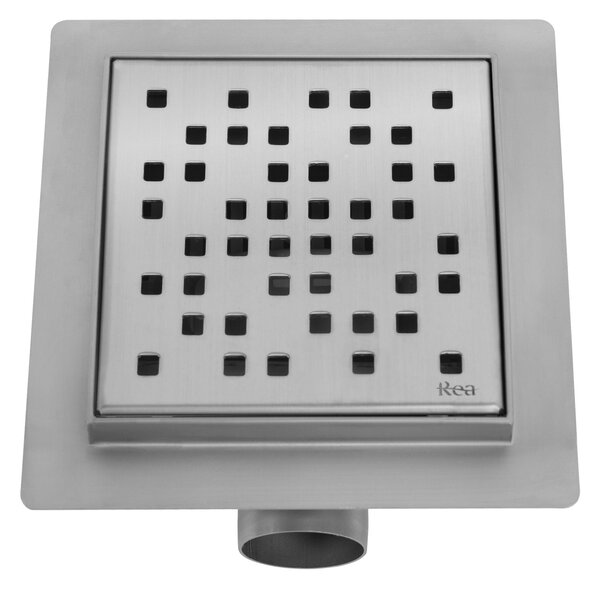 Rea Dots, nerezový odtokový žľab 120x120 mm, oceľová, REA-G6202