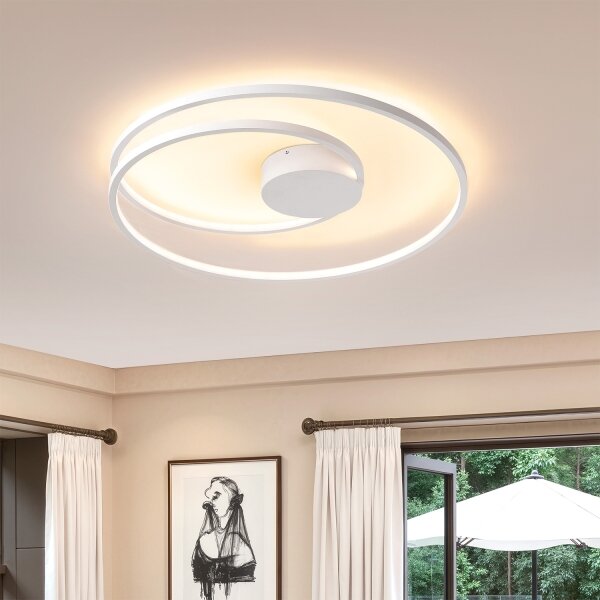 Brilagi- LED stmievateľné stropné svietidlo TWISTER LED/75W/230V pr. 70 cm biela + DO
