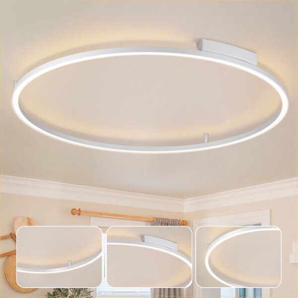 Brilagi - Stmievateľné LED svietidlo PORTOFINO LED/85W/230V pr. 120 cm strieborné + DO