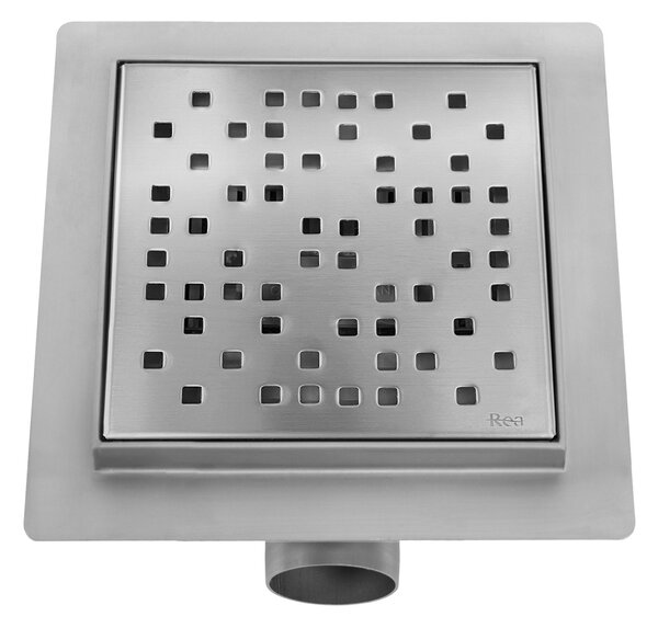 Rea Dots, nerezový odtokový žľab 150x150 mm, oceľová, REA-G6203