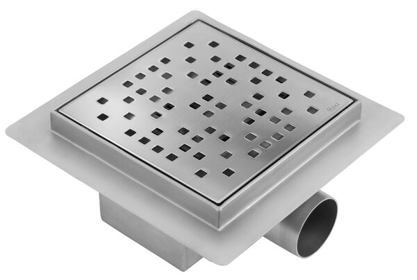 Rea Dots, nerezový odtokový žľab 150x150 mm, oceľová, REA-G6203
