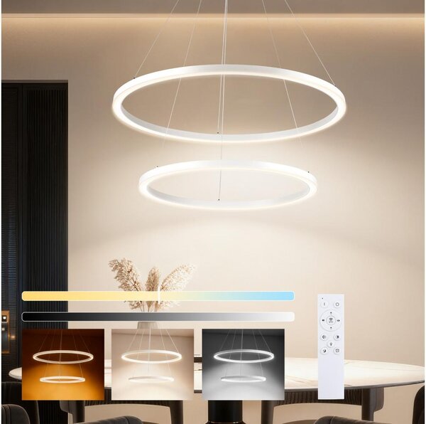 Brilagi - LED stmievateľný luster na lanku PORTOFINO LED/98W/230V pr. 80 cm biela +DO