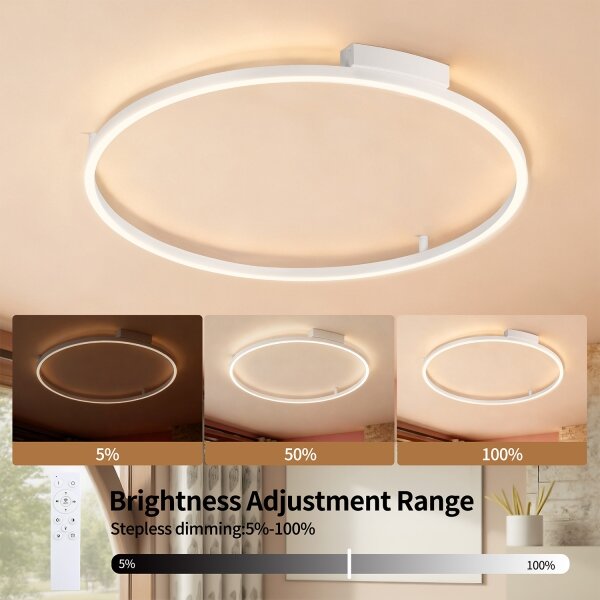 Brilagi - stmievateľné LED svietidlo PORTOFINO LED/60W/230V, pr. 80 cm, biela + DO