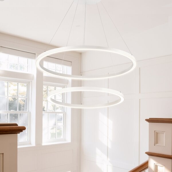 Brilagi - LED stmievateľný luster na lanku PORTOFINO LED/98W/230V pr. 80 cm biela +DO