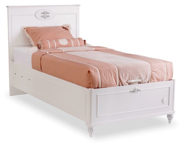 Detská posteľ 100x200cm s úložným priestorom Ema - biela