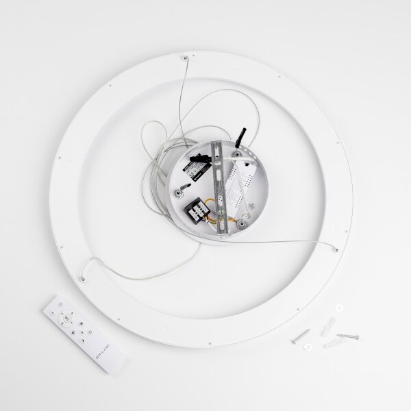 Brilagi - LED stmievateľný závesný luster na lanku FALCON SLIM LED/42W/230V priemer 50 cm biely + diaľkové ovládanie