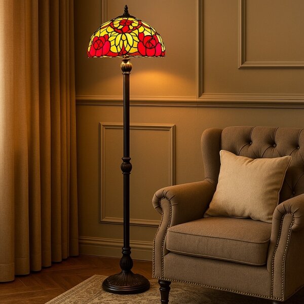 Brilagi - Tiffany vitrážová stojacia lampa GARLAN 2xE27/60W/230V