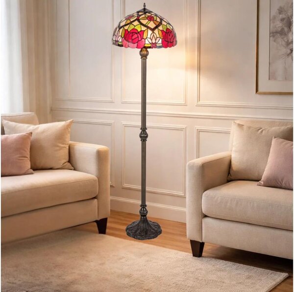 Brilagi - Tiffany vitrážová stojacia lampa GARLAN 2xE27/60W/230V