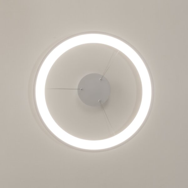Brilagi - LED stmievateľný závesný luster na lanku FALCON SLIM LED/42W/230V priemer 50 cm biely + diaľkové ovládanie