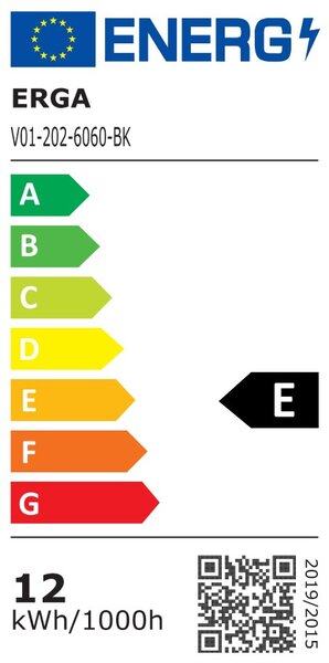Erga Olivia, okrúhle LED zrkadlo 60cm, čierny kovový rám, 1380 lm, 6500K, predné osvetlenie, ERG-V01-202-6060-BK