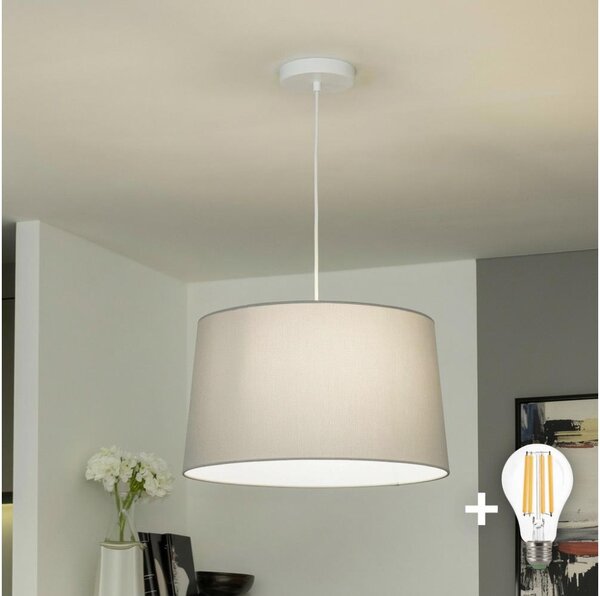 Brilagi - LED závesný luster na lane CERIA 1xE27/40W/230V pr. 45 cm sivý