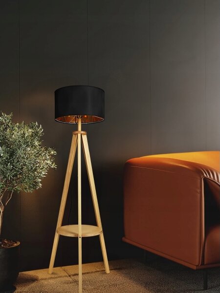 Stojacia lampa 1xE27/40W/230V čierna