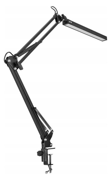 LED Stmievateľná stolná lampa s klipom LED/10W/5V 3000/4000/6000K čierna