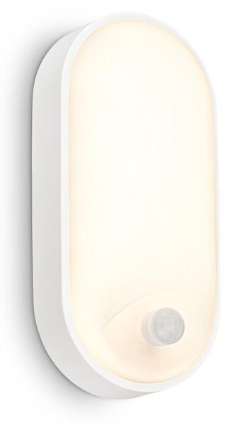 Brilo - LED vonkajšie nástenné svietidlo s pohybovým senzorom RUCH LED/12W/230V IP65 biele