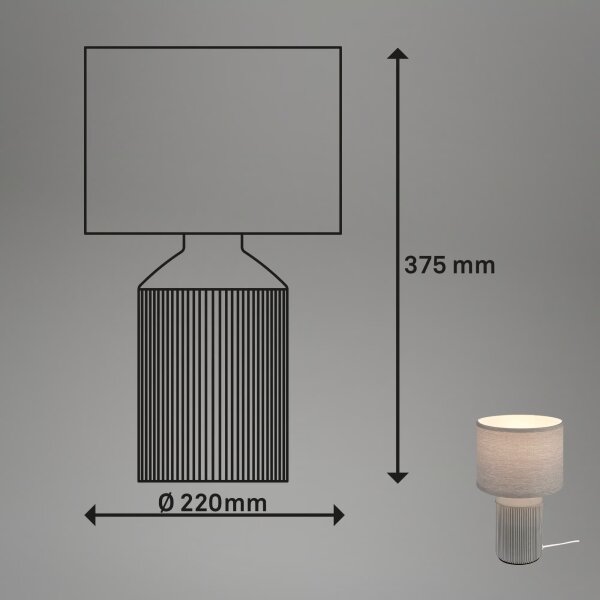 Brilo - Stolová lampa INO 1xE14/10W/230V šedá