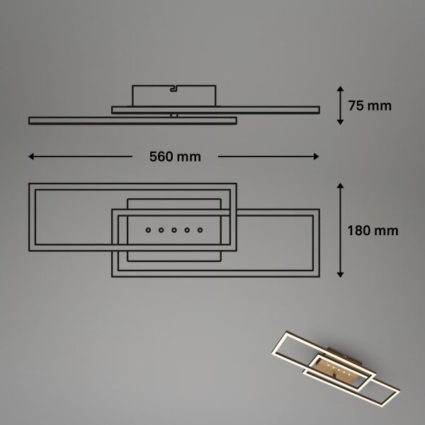 Brilo - LED Stmievateľné stropné svietidlo LED/30W/230V 3000K hnedá