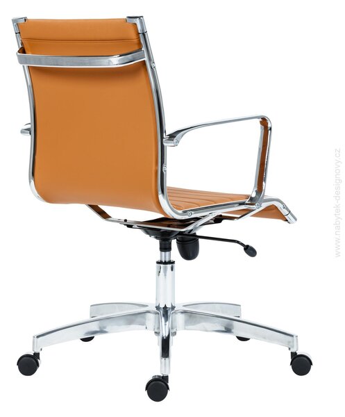 Kancelárska stolička KASE - 8850 RIBBED LOW BACK BO17 (kancelárska stolička s tenkým prešívaným čalúnom na sedáku a operadle)