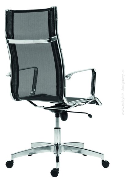 Kancelárska stolička KASE – 8800 MESH HIGH BACK čierna (kancelárska stolička so sieťovinou na sedáku a operadle)