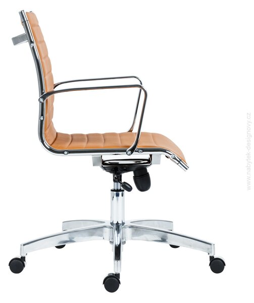 Kancelárska stolička KASE - 8850 RIBBED LOW BACK BO17 (kancelárska stolička s tenkým prešívaným čalúnom na sedáku a operadle)