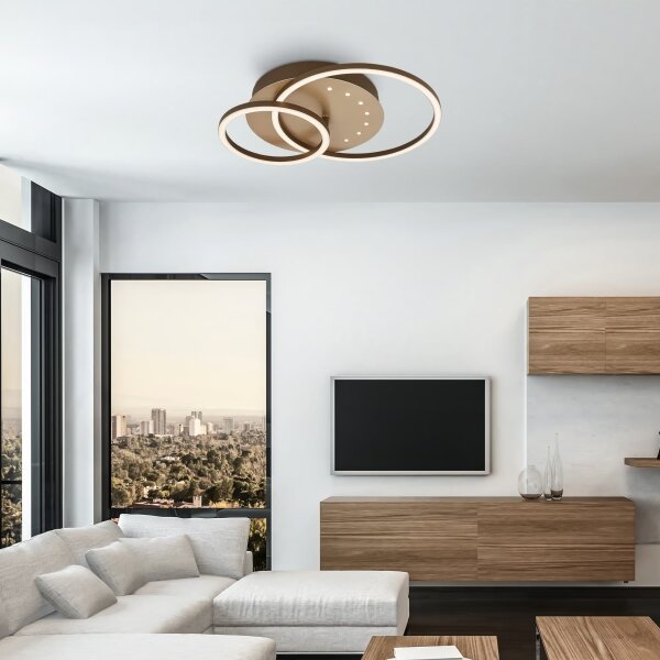 Brilo - stmievateľné LED stropné svietidlo LED/26W/230V 3000K hnedé