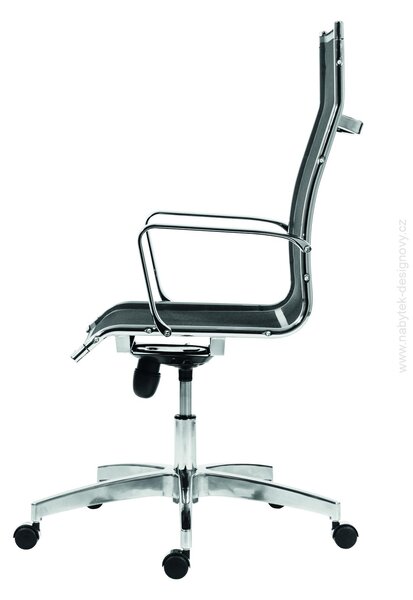 Kancelárska stolička KASE – 8800 MESH HIGH BACK čierna (kancelárska stolička so sieťovinou na sedáku a operadle)