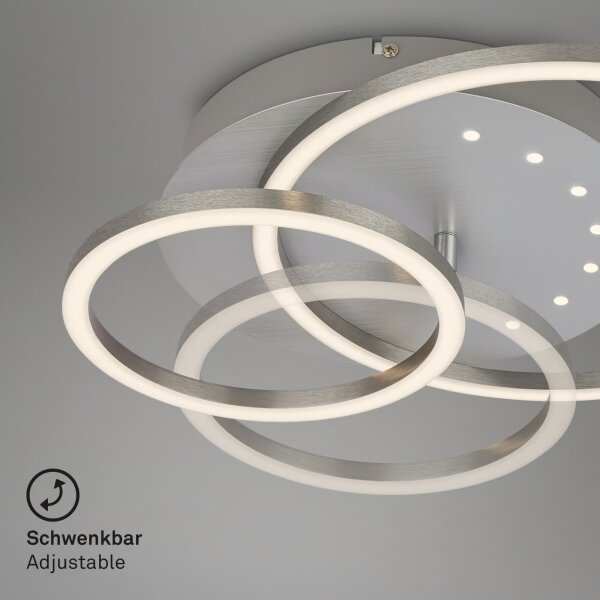 Brilo - stmievateľné stropné LED svietidlo LED/26W/230V 3000K matný chróm