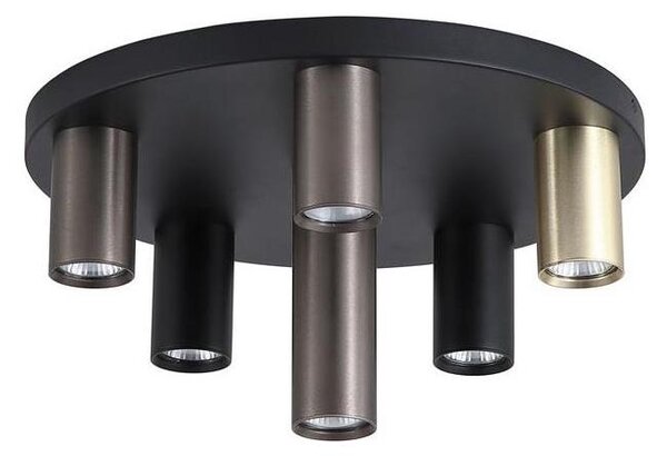 Searchlight 50570-6BK - Stropné svietidlo TUBES 6xGU10/10W/230V pr. 40 cm