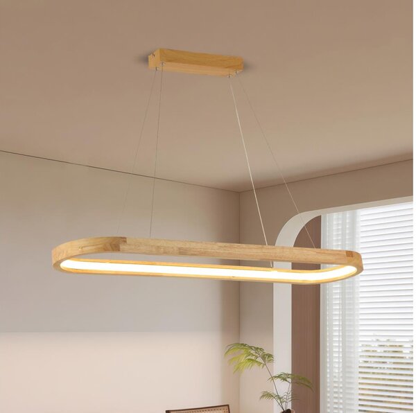 Brilagi - LED závesný luster na lankách UMEA WOOD LED/40W/230V 90x22 cm drevo