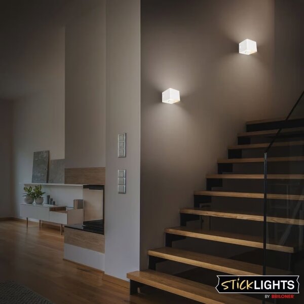 Briloner 3879016 - LED nabíjateľné nástenné svietidlo s pohybovým senzorom BORRA LED/1,5W/5V 3600 mAh biela
