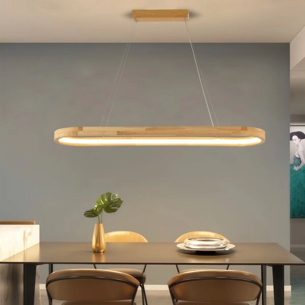 Brilagi - LED závesný luster na lankách UMEA WOOD LED/40W/230V 90x22 cm drevo