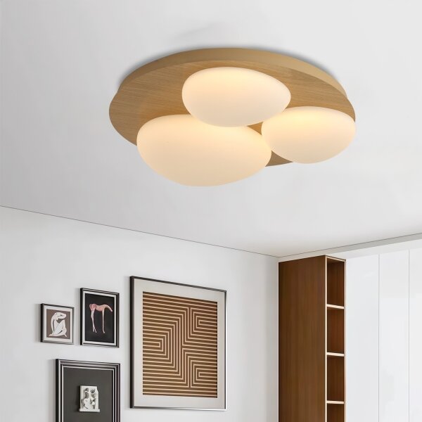 Brilagi - LED stropné svietidlo VISBY WOOD LED/36W/230V priemer 50 cm hnedé