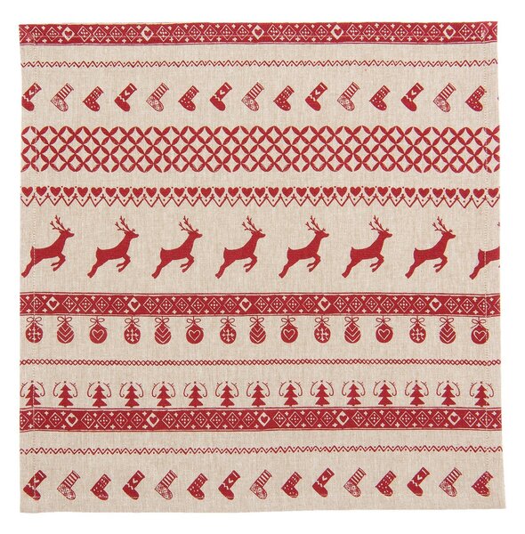 Textilné obrúsky Nordic Christmas (6ks) - 40 * 40 cm