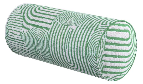 Jednoduchý valcový vankúš farba produktu zelená látka zapletaná, vzorované