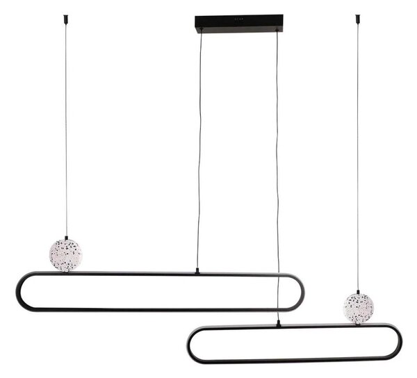 LED luster na lanku FLORENTYNA LED/48W/230V 4000K čierna/biela