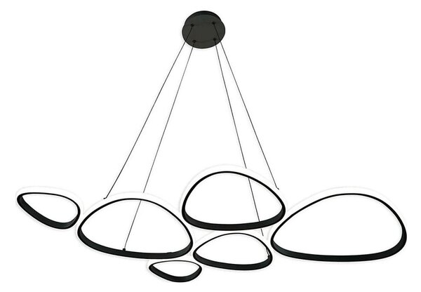 LED luster na lanku PETRA LED/58W/230V 4000K čierny