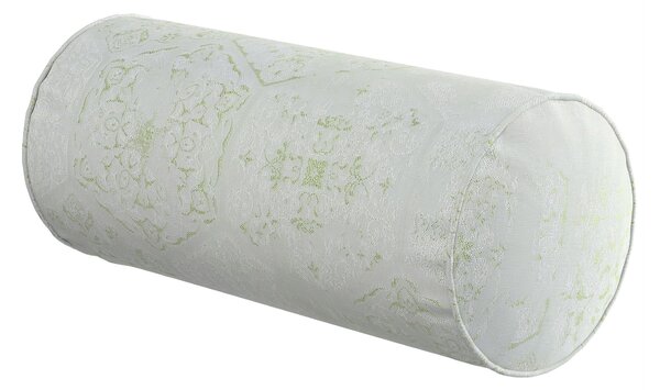 Jednoduchý valcový vankúš farba produktu zelená látka lesklá, zapletaná, vzorované