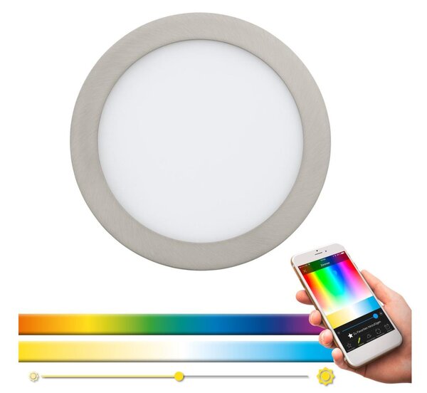 Eglo 33317 - LED RGBW stmievateľné zapustené stropné svietidlo FUEVA-C LED/15,6W/230V pr. 22,5 cm