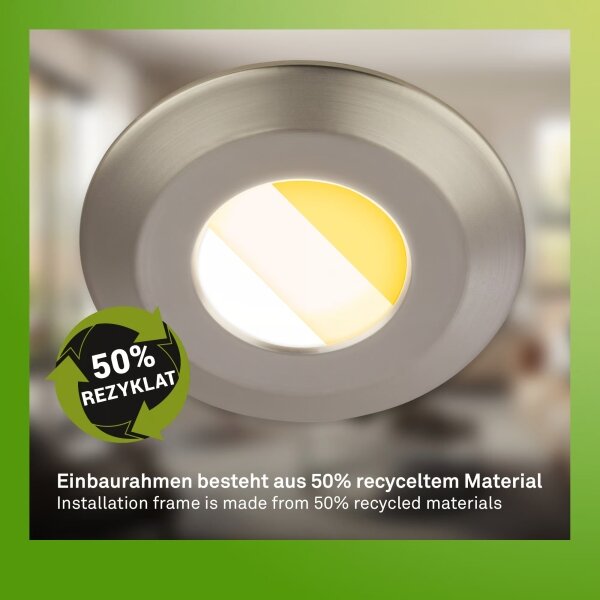 Briloner 7588032-SADA 3xLED kúpeľňové podhľadové svietidlo KLIRA LED/4,9W/230V IP44 chróm