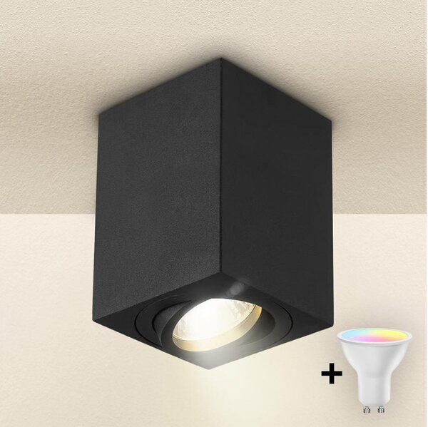 Brilagi - stmievateľné LED RGBW bodové svietidlo MIA 1xGU10/4,8W/230V 100x80 mm čierna