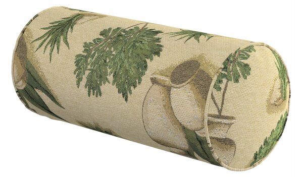 Jednoduchý valcový vankúš farba produktu béžová látka zapletaná, vzorované