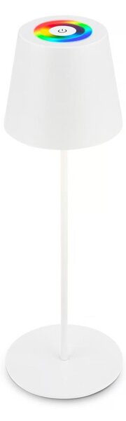 Briloner 7510016 - LED RGBW stmievateľná stolná lampa CALIDA 2,5W/5V IP44 1200 mAh biela