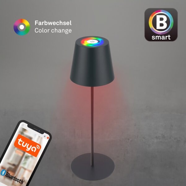 Briloner 7559015-LED RGB stolná lampa COLORIS 3,5W/5V IP44 2000mAh Wi-Fi Tuya