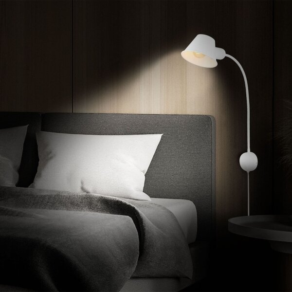 Briloner 2089-016 - Flexibilná nástenná lampa BRELLO 1xE27/10W/230V biela