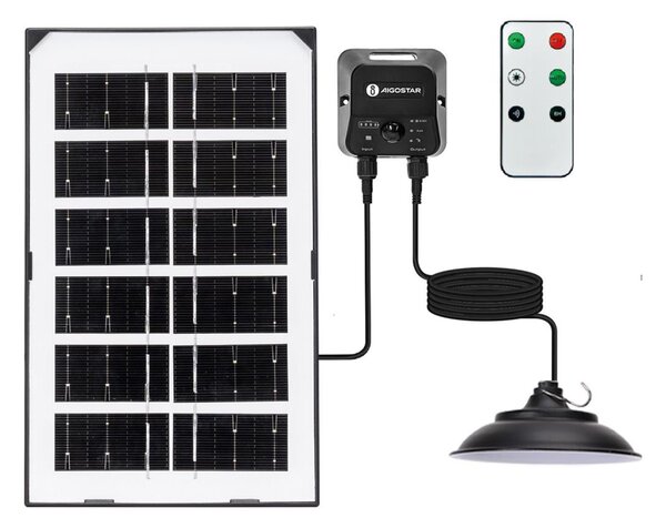 Aigostar - LED solárny luster LED/35W/12V 3000 mAh 6500K pr. 15 cm