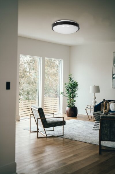 Stropné svietidlo 2xE27/40W/230V priemer 29,5 cm čierne